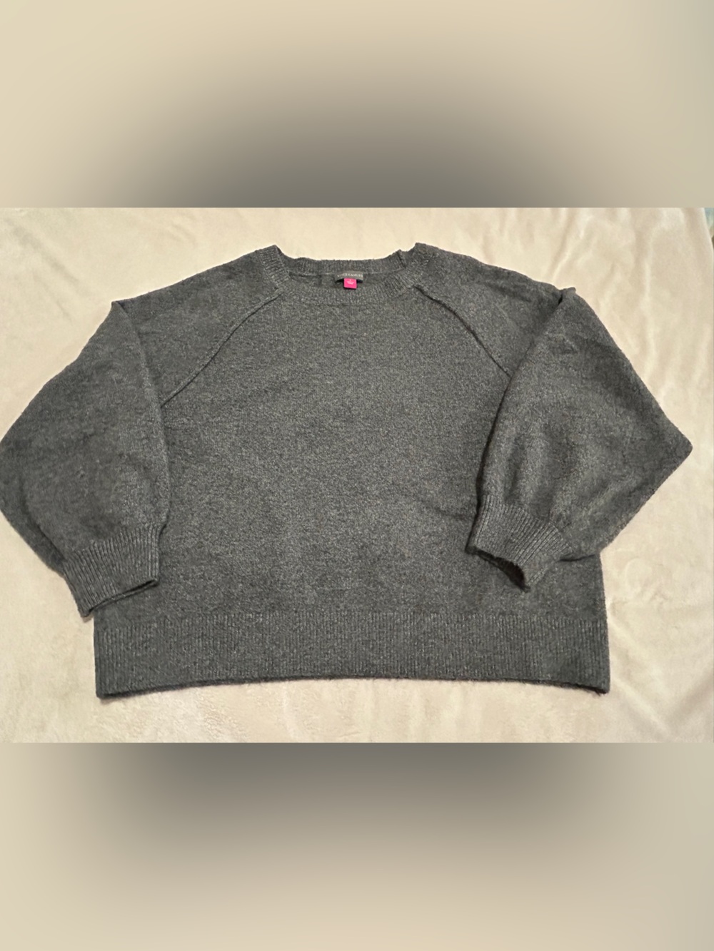 Vince Camuto Charcoal Gray Crewneck Sweater